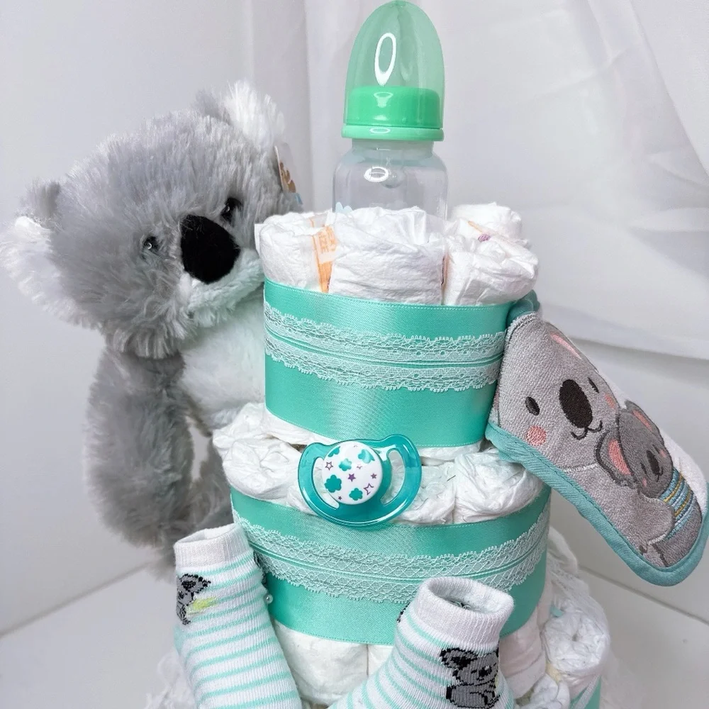 Koala Diaper Cake , Baby Shower Gift